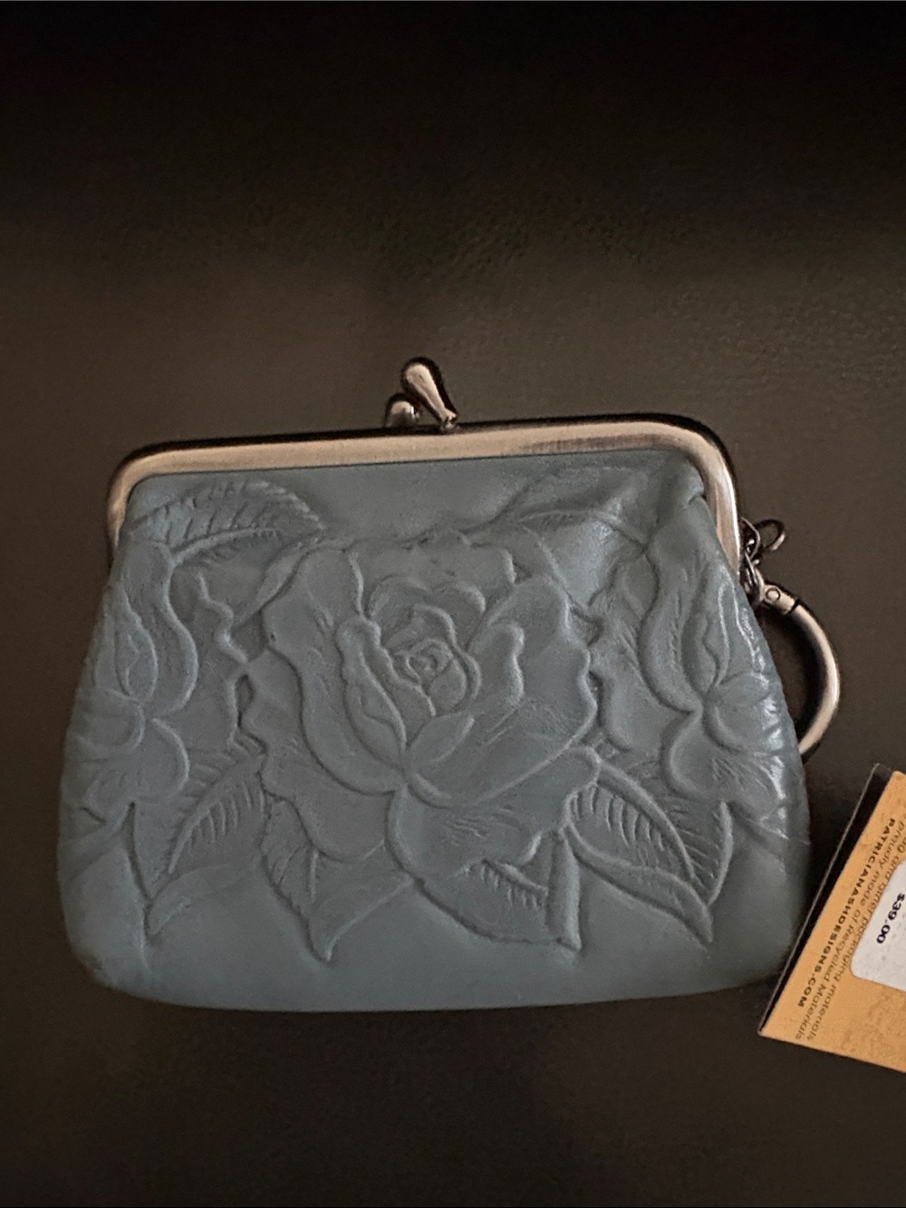 Women's Floral Embossed Frame Coin Purse - Blue - Patricia Nash